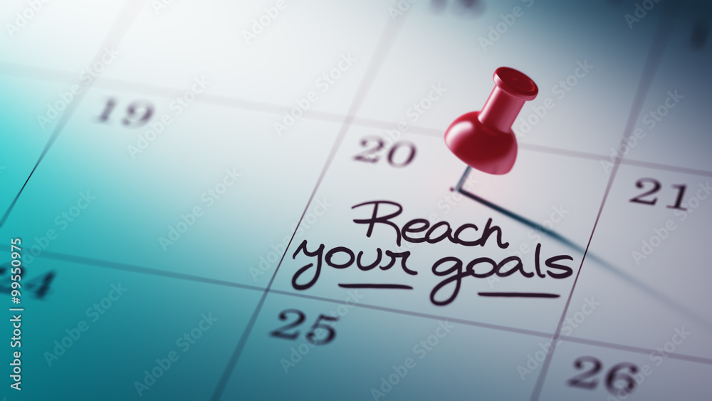 Concept image of a Calendar with a red push pin. Closeup shot of Concept image of a Calendar with a red push pin. Closeup shot of