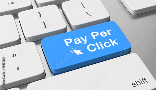 Pay Per Click text on keyboard button photo