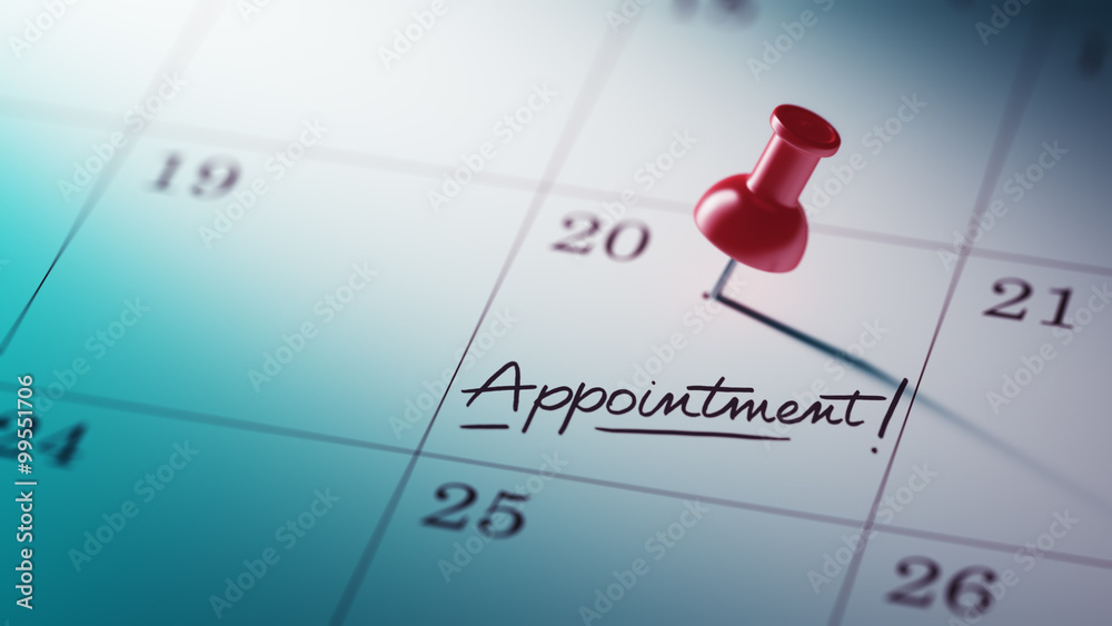 Concept image of a Calendar with a red push pin. Closeup shot of Concept image of a Calendar with a red push pin. Closeup shot of