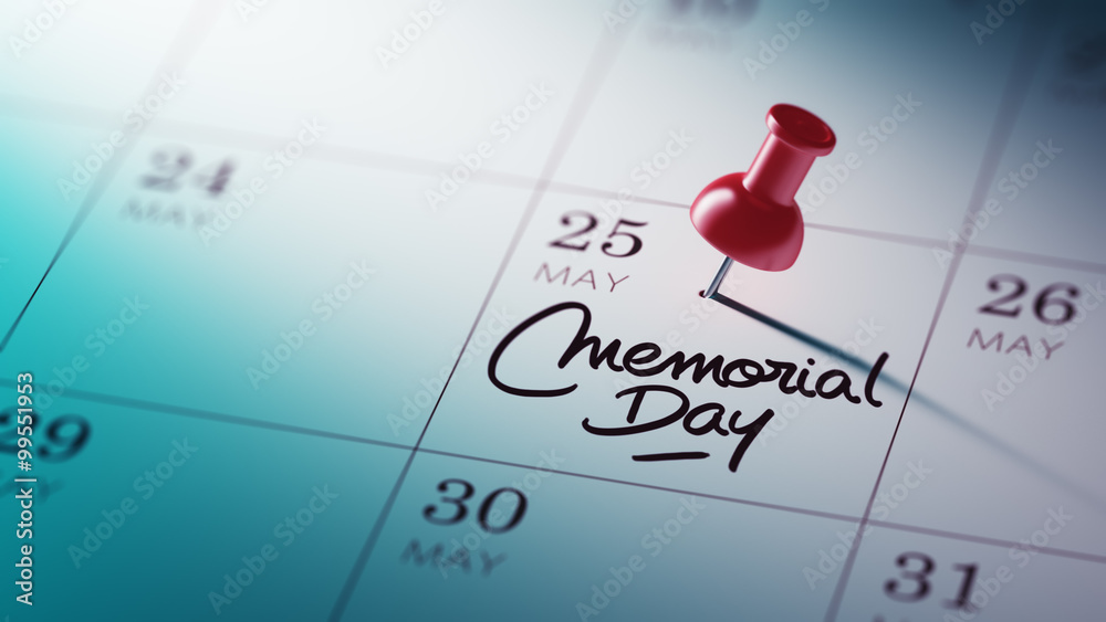 Concept image of a Calendar with a red push pin. Closeup shot of Concept image of a Calendar with a red push pin. Closeup shot of