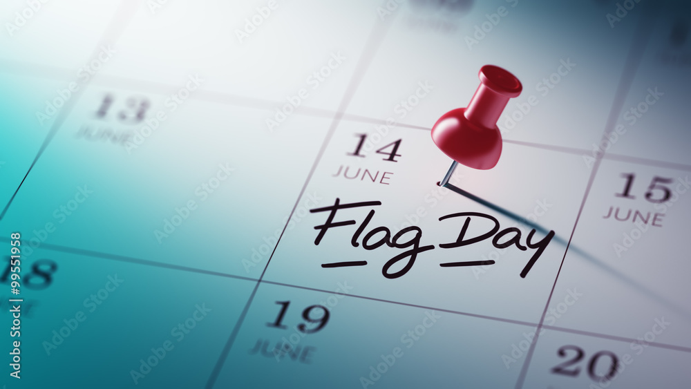 Concept image of a Calendar with a red push pin. Closeup shot of Concept image of a Calendar with a red push pin. Closeup shot of