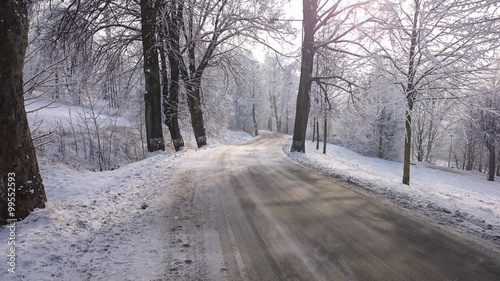 Winter road in mountains © Roman's portfolio