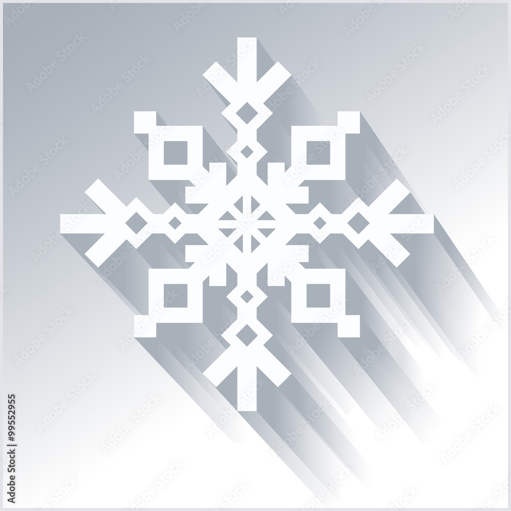 Snowflake Icon in Flat Design Style Snowflake Icon in Flat Design Style