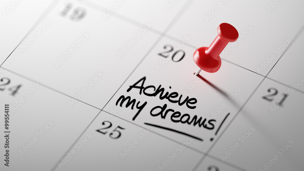 Concept image of a Calendar with a red push pin. Closeup shot of Concept image of a Calendar with a red push pin. Closeup shot of