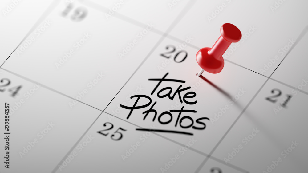 Concept image of a Calendar with a red push pin. Closeup shot of Concept image of a Calendar with a red push pin. Closeup shot of