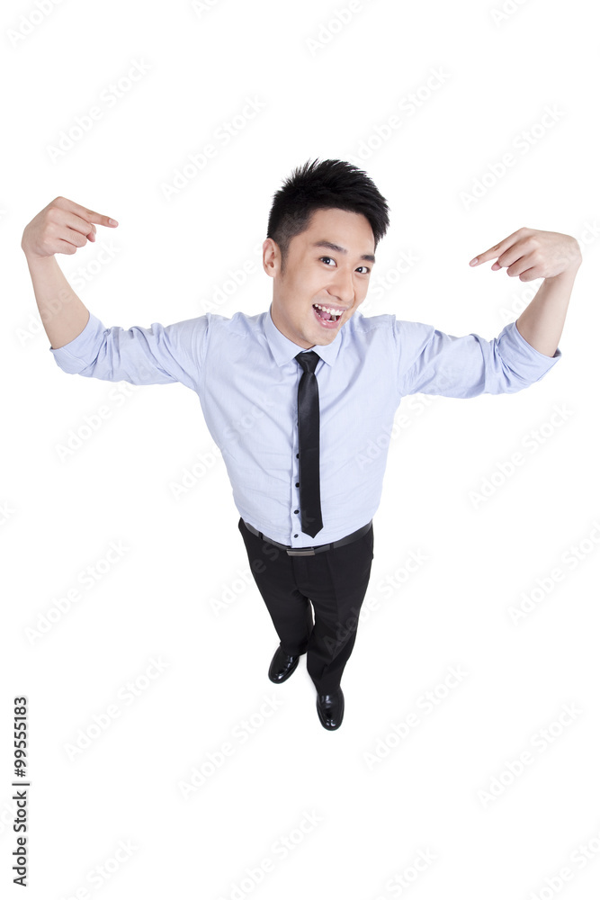 Businessman showing confidence