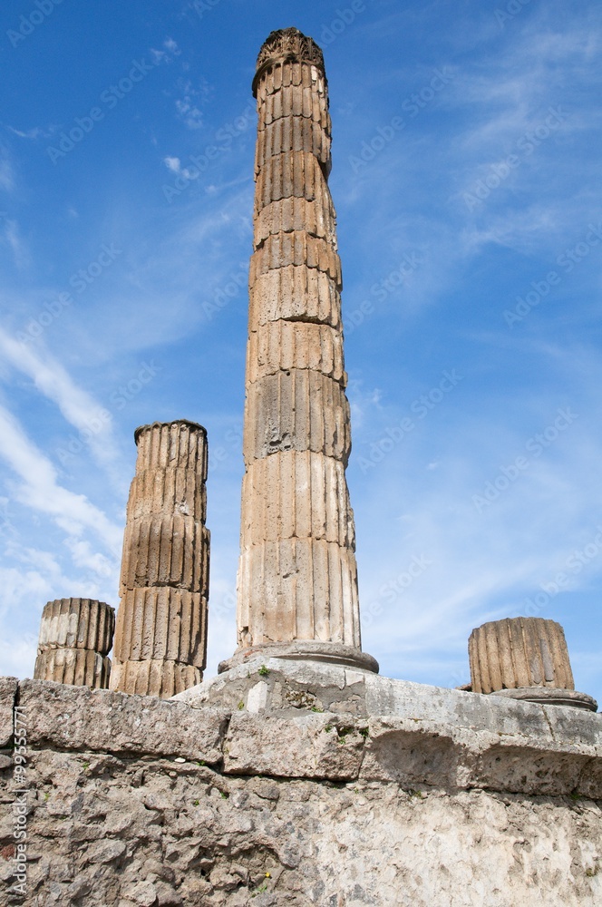 View of the ruins  Pompei  in southern Italy