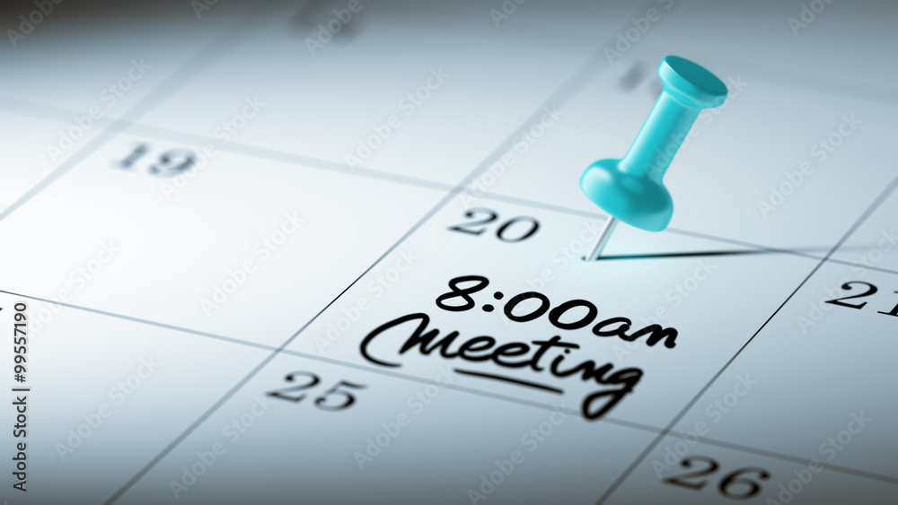 Concept image of a Calendar with a blue push pin. Closeup shot o Concept image of a Calendar with a blue push pin. Closeup shot o