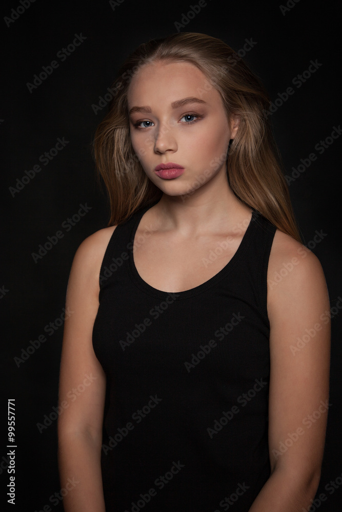 Young Beautiful Teenage girl upset sad and depressed - Stock Image Young Beautiful Teenage girl upset sad and depressed - Stock Image
