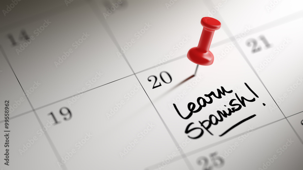 Concept image of a Calendar with a red push pin. Closeup shot of Concept image of a Calendar with a red push pin. Closeup shot of