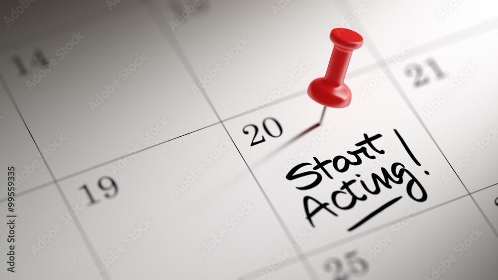 Concept image of a Calendar with a red push pin. Closeup shot of Concept image of a Calendar with a red push pin. Closeup shot of