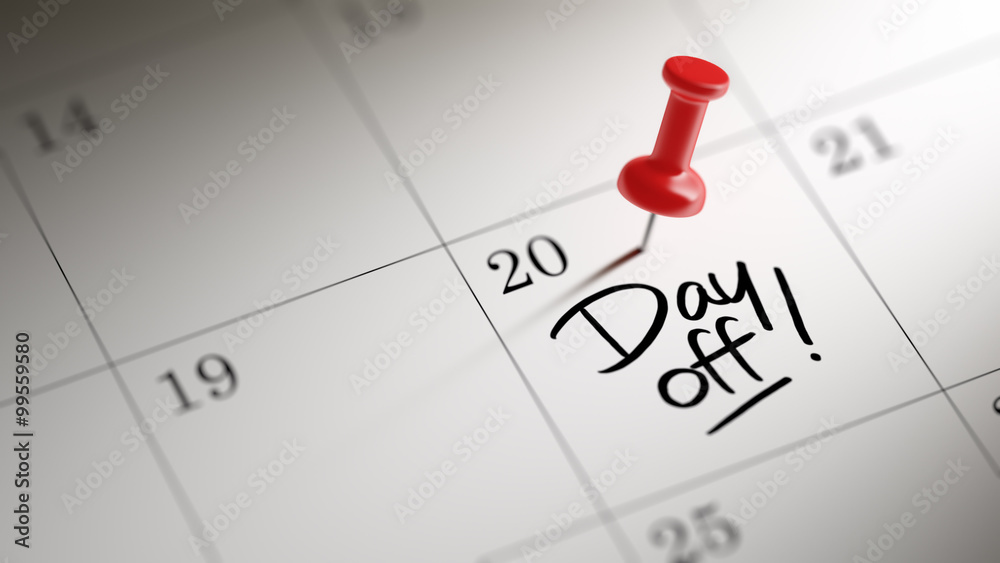 Concept image of a Calendar with a red push pin. Closeup shot of Concept image of a Calendar with a red push pin. Closeup shot of