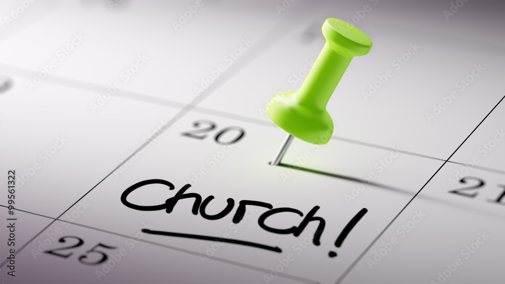 Concept image of a Calendar with a green push pin. Closeup shot Concept image of a Calendar with a green push pin. Closeup shot