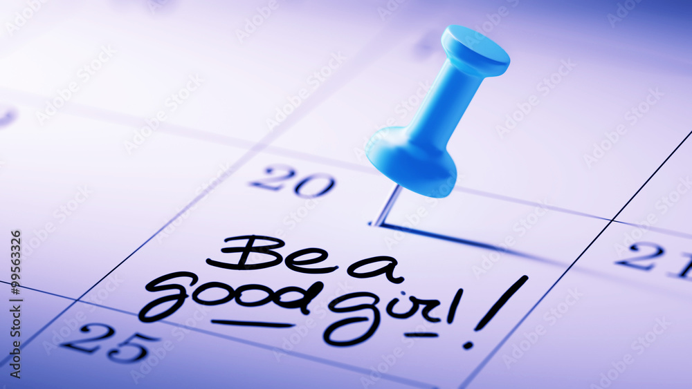 Concept image of a Calendar with a blue push pin. Closeup shot o Concept image of a Calendar with a blue push pin. Closeup shot o