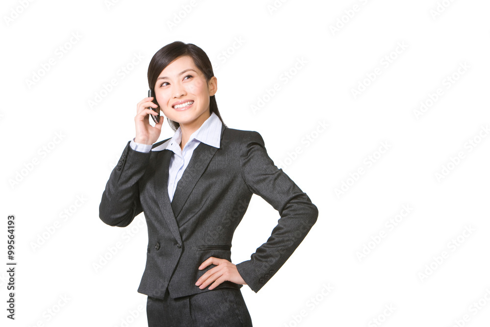 Young businesswoman using mobile phone Young businesswoman using mobile phone