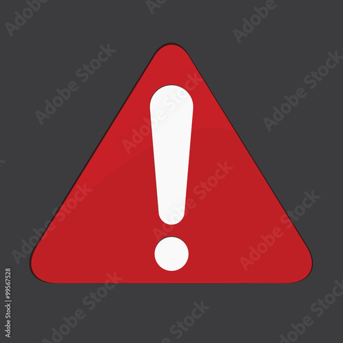 Exclamation danger sign
