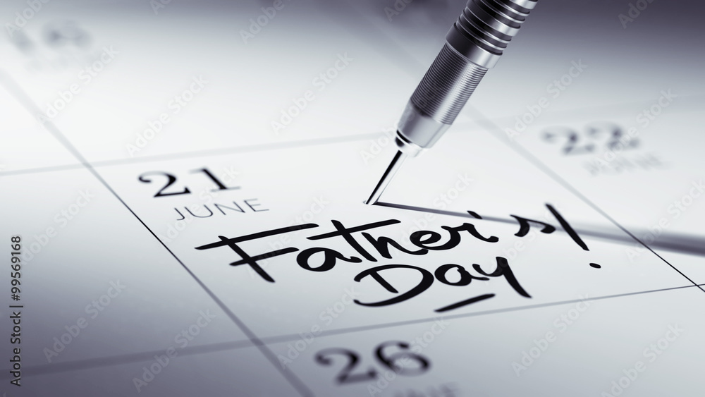 Concept image of a Calendar with a golden dart stick.. The words Concept image of a Calendar with a golden dart stick.. The words