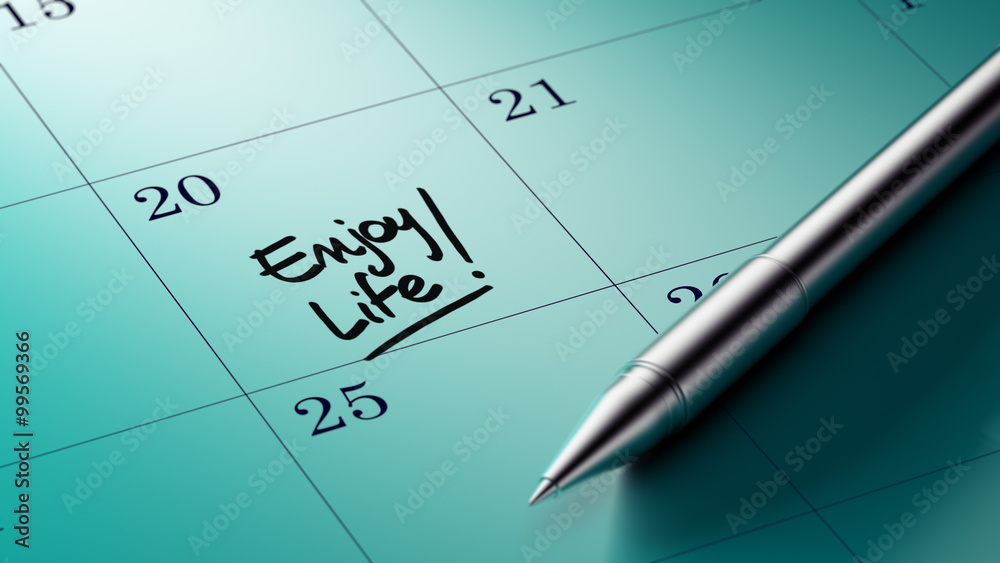 Closeup of a personal agenda setting an important date written w Closeup of a personal agenda setting an important date written w