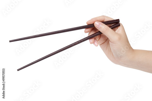 Woman Holding Chopsticks