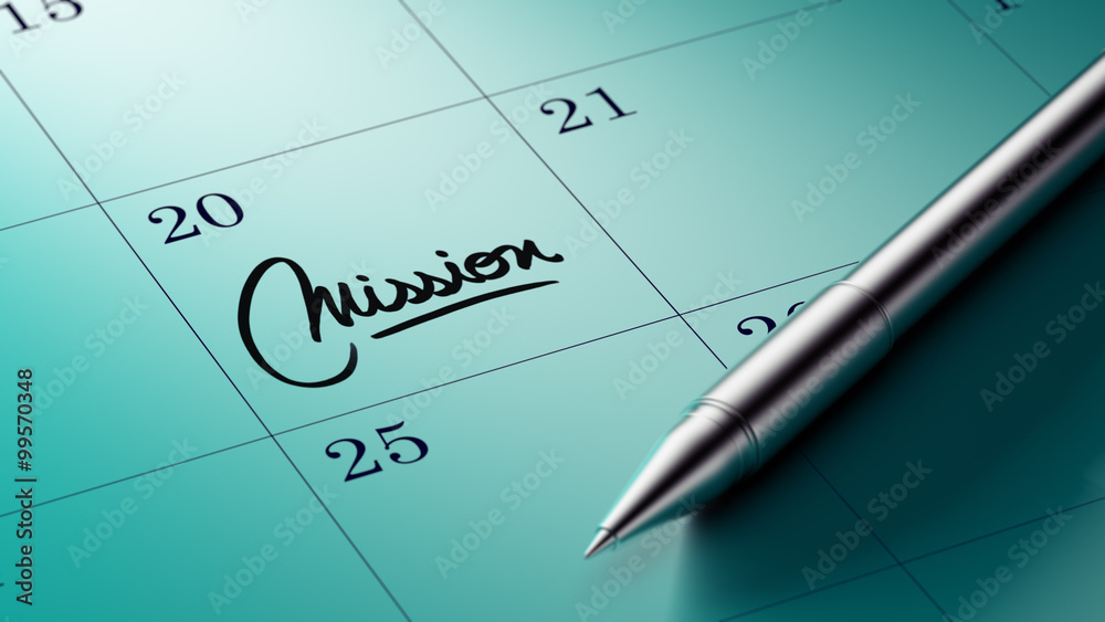Closeup of a personal agenda setting an important date written w Closeup of a personal agenda setting an important date written w