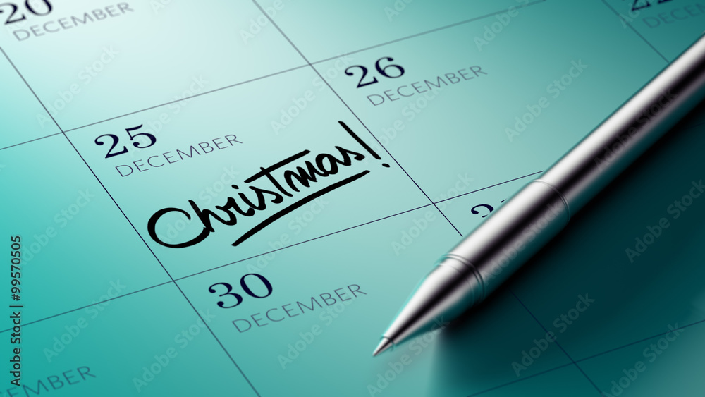 Closeup of a personal agenda setting an important date written w Closeup of a personal agenda setting an important date written w