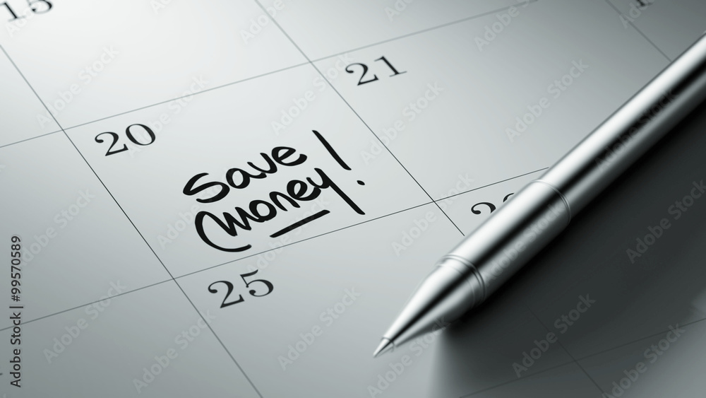 Closeup of a personal agenda setting an important date written w Closeup of a personal agenda setting an important date written w