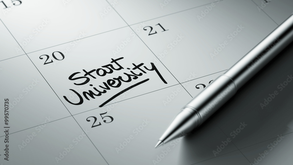 Closeup of a personal agenda setting an important date written w Closeup of a personal agenda setting an important date written w