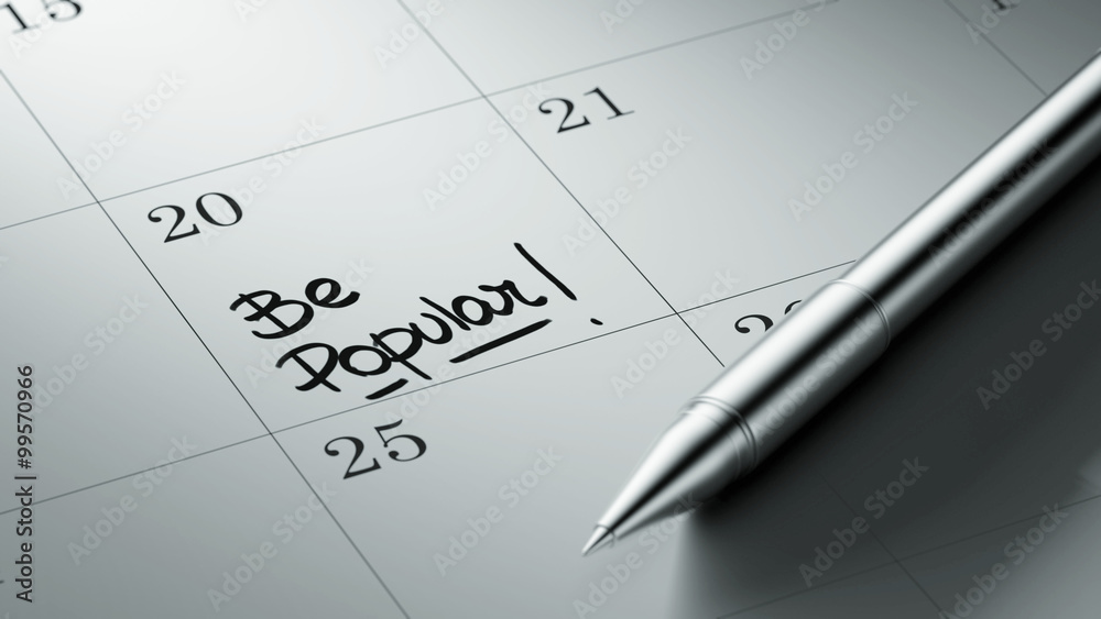 Closeup of a personal agenda setting an important date written w Closeup of a personal agenda setting an important date written w