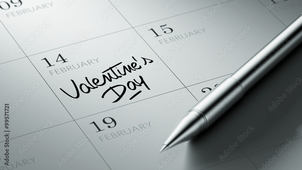 Closeup of a personal agenda setting an important date written w Closeup of a personal agenda setting an important date written w