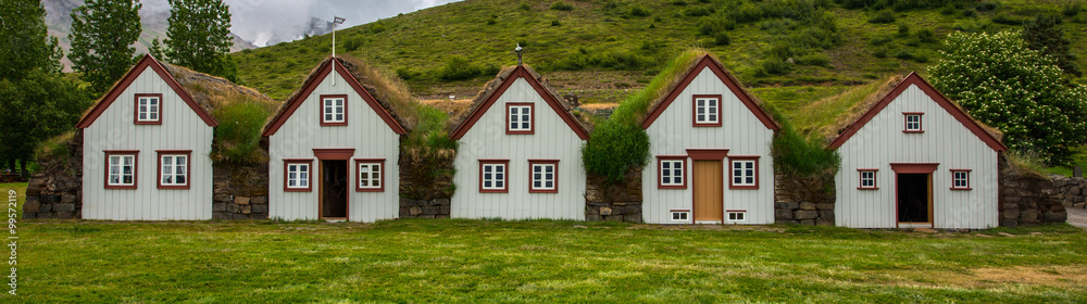 Ancient houses in Laufas, Iceland