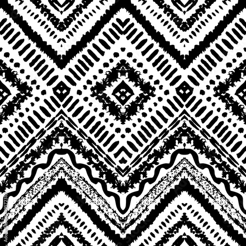 Wallpaper Mural Hand drawn painted seamless pattern. illustration Torontodigital.ca