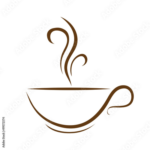 hot coffee cup vector