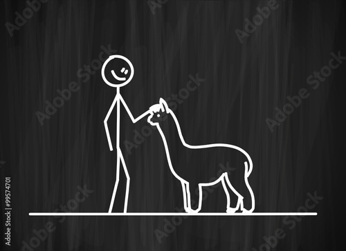 tafel mk alpaka streicheln II