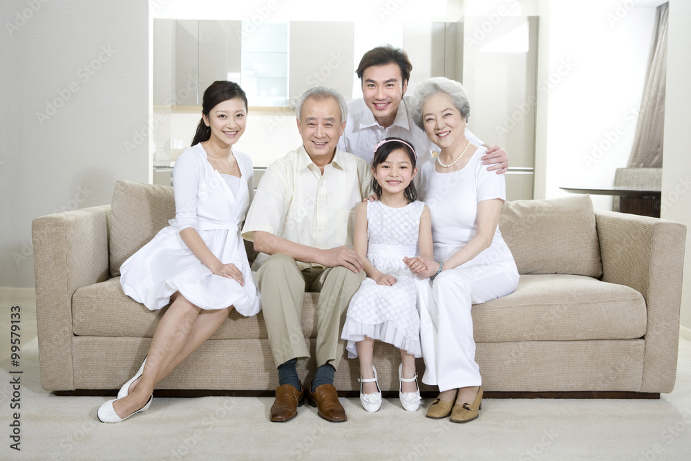 Portrait of a three generation family at home Portrait of a three generation family at home