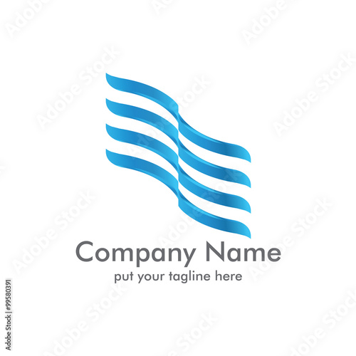 Modern Wave Wind Logo icon 