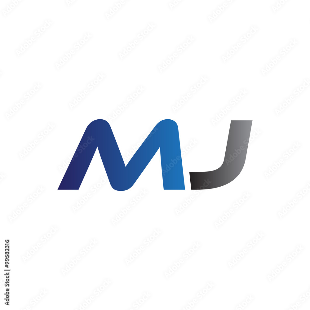 Simple Modern letters Initial Logo mj Simple Modern letters Initial Logo mj