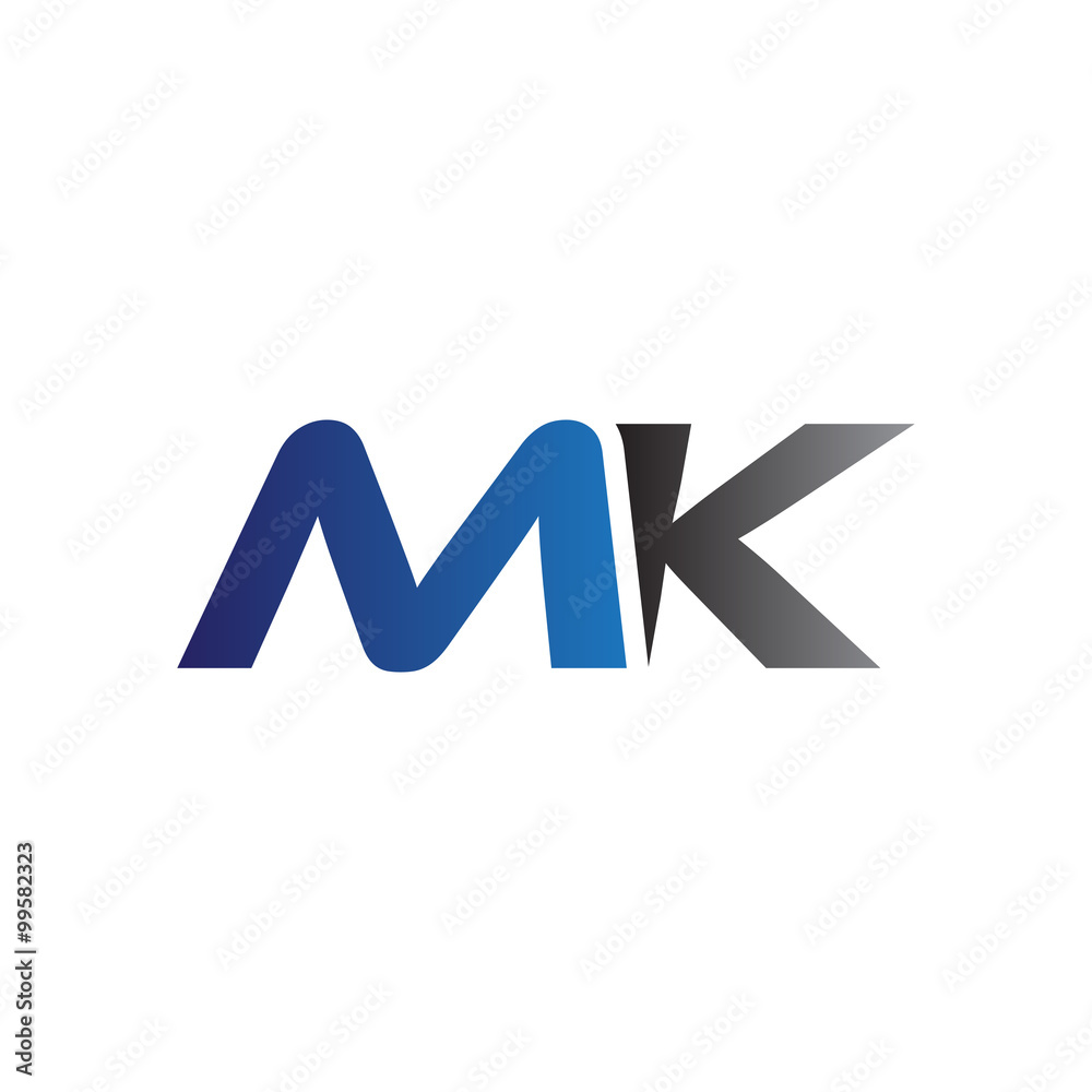 Simple Modern letters Initial Logo mk Simple Modern letters Initial Logo mk