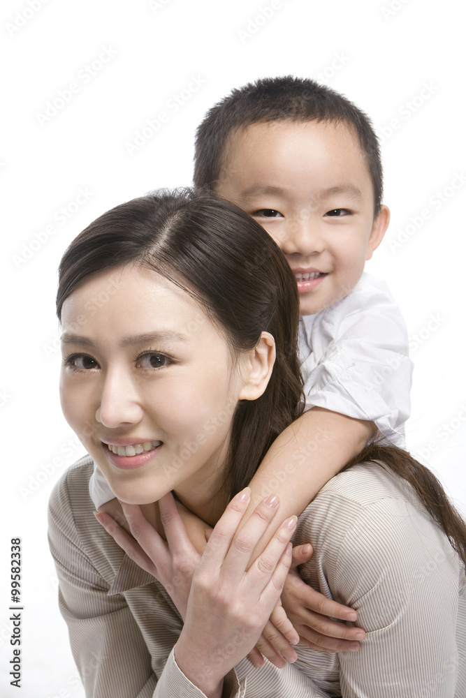 Portrait of mother and son Portrait of mother and son