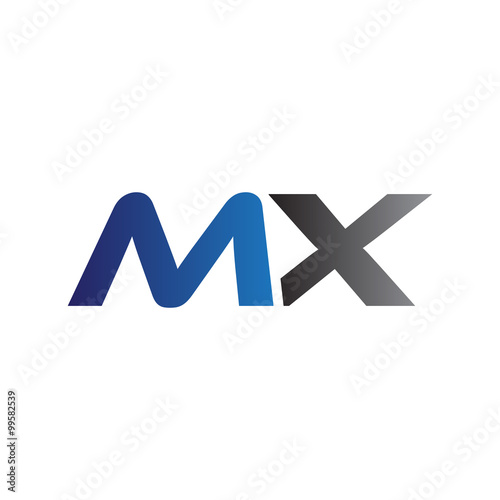 Simple Modern letters Initial Logo mx