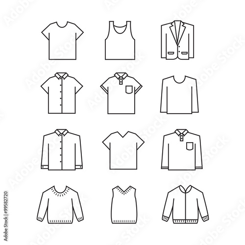 clothing icon set