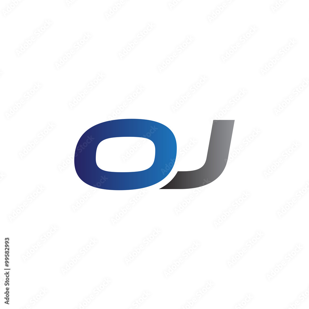 Simple Modern letters Initial Logo oj Simple Modern letters Initial Logo oj