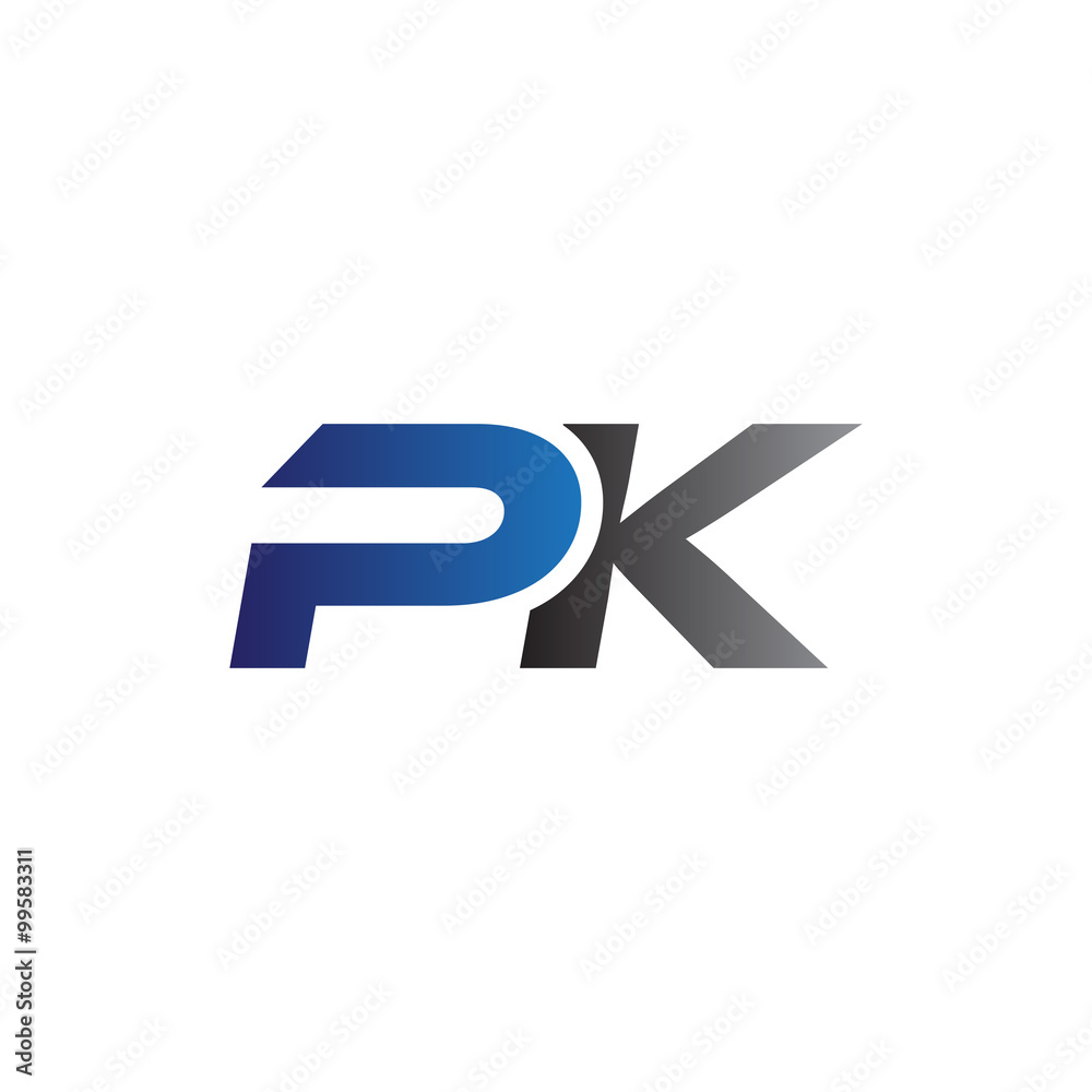 Simple Modern letters Initial Logo pk