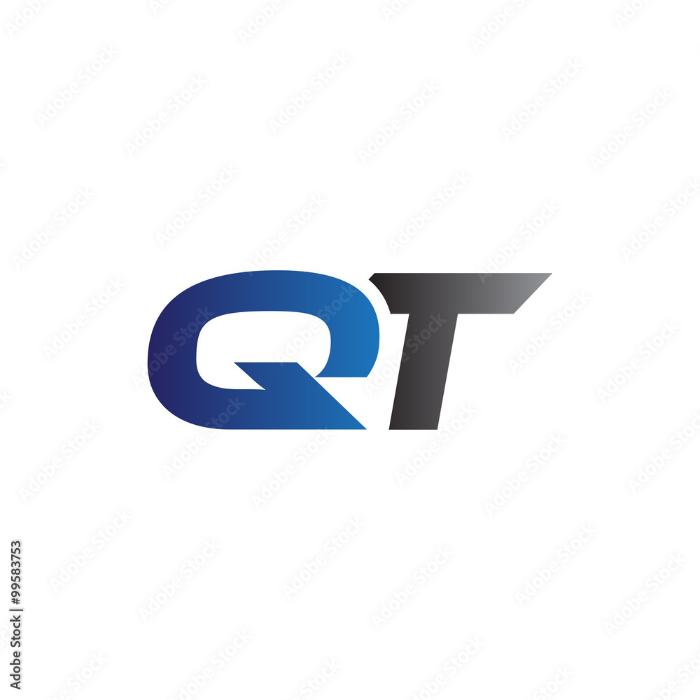 Simple Modern letters Initial Logo qt Simple Modern letters Initial Logo qt