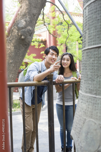 Young couple travelling at the Lama Temple