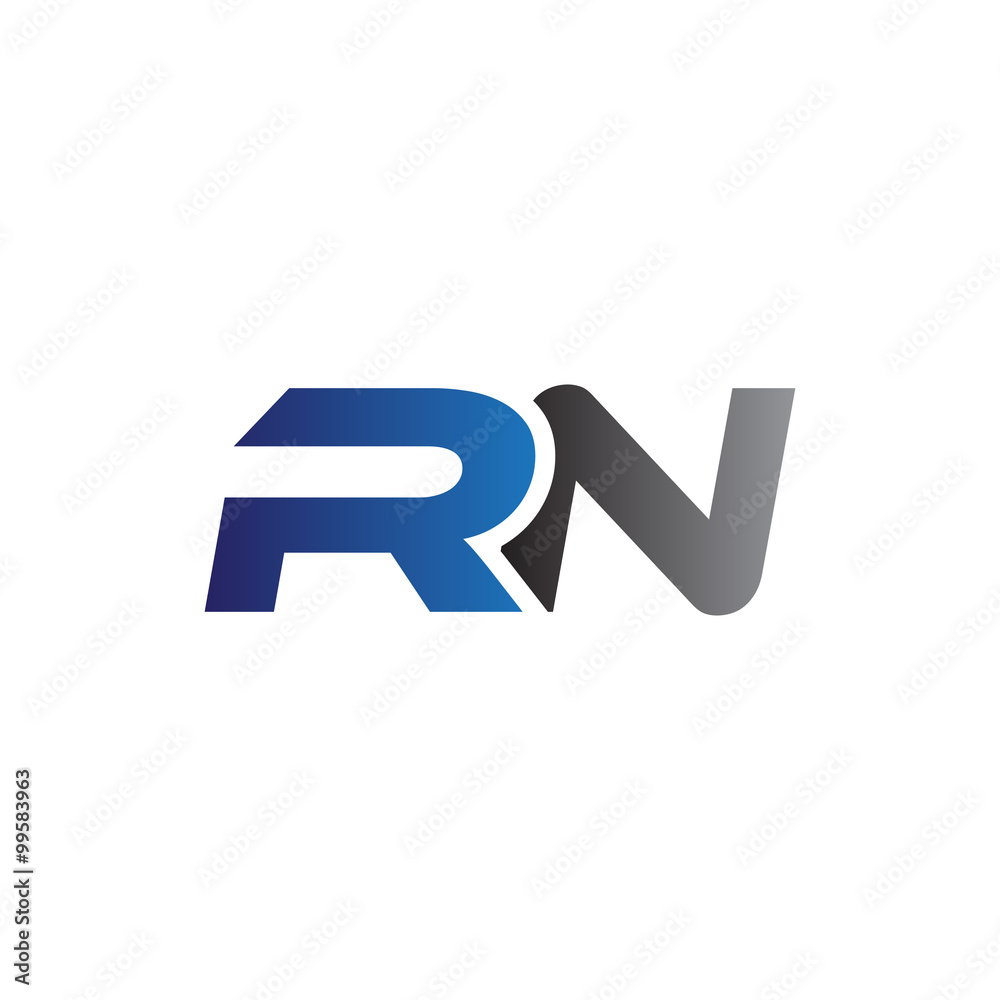 Simple Modern letters Initial Logo rn Simple Modern letters Initial Logo rn