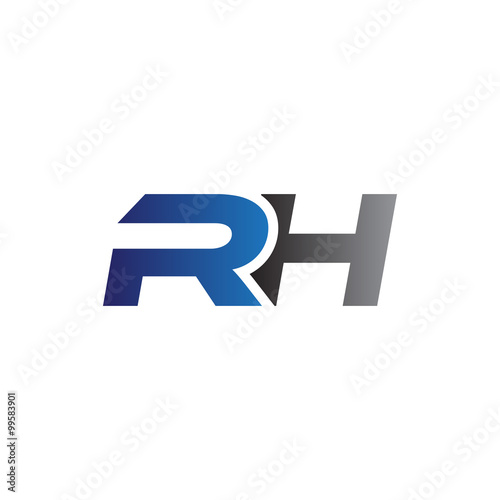 Simple Modern letters Initial Logo rh