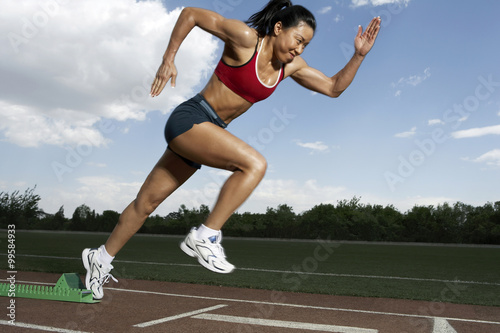 Athlete Running Track