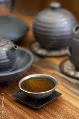 Chinese teapot and tea cup