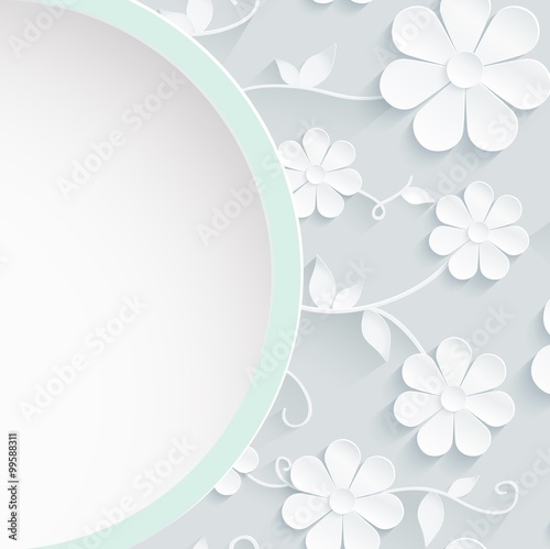 Fototapeta Naklejka Na Ścianę i Meble -  Beautiful wreath of spring flowers, white daisies