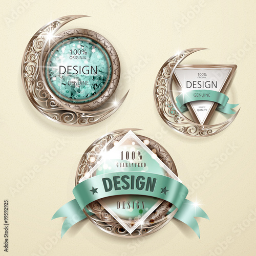 sumptuous gold and jewelry labels design